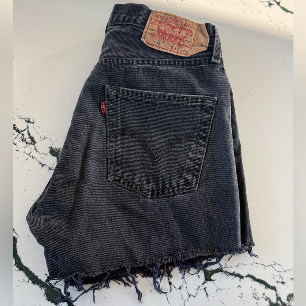 Levi’s denim black shorts